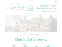 Tablet Screenshot of craigynoscastle.com